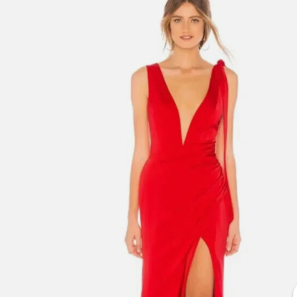 Lovers + Friends Revolve Patrick red formal cocktail maxi dress women size XS - Picture 4 of 11